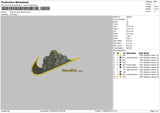 Swoosh Jack Hanma Embroidery File 5 sizes