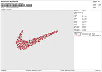 Swoosh Math Embroidery File 7 sizes