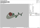 Swoosh Rose Embroidery File 5 sizes