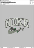 Nike Swoosh Rose Embroidery File 5 sizes