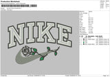 Nike Swoosh Rose Embroidery File 5 sizes