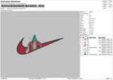 Swoosh Cutty Flam Embroidery File 5 sizes