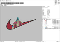 Swoosh Cutty Flam Embroidery File 5 sizes