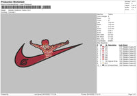 Swoosh Hachimon Embroidery File 5 sizes