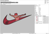 Swoosh Hachimon Embroidery File 5 sizes