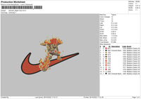 Swoosh Might Guy 002 Embroidery File 5 sizes