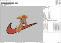 Swoosh Might Guy 002 Embroidery File 5 sizes