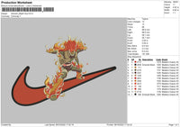 Swoosh Might Guy 002 Embroidery File 5 sizes