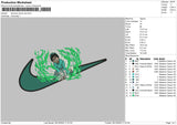 Swoosh Rock Lee Embroidery File 5 sizes