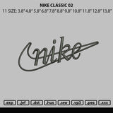 Swoosh Classic02 Embroidery File 11 size