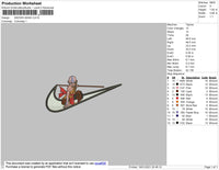 Swoosh Aang 01 Embroidery File 4 size