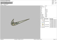 Swoosh Elizabeth Embroidery File 4 size