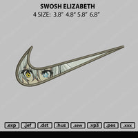 Swoosh Elizabeth Embroidery File 4 size