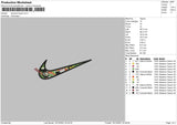 Swoosh Sushi Embroidery File 4 size