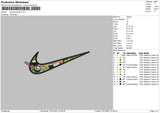 Swoosh Sushi Embroidery File 4 size