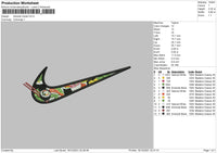 Swoosh Sushi Embroidery File 4 size