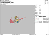 Swoosh Lola V2 Embroidery File 5 sizes