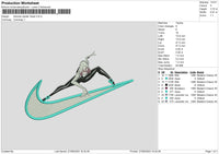 Swoosh Spidergwen Embroidery File 6 sizes