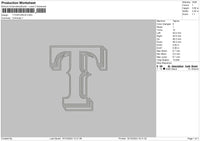 T Triplerun Embroidery File 6 sizes