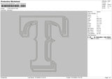 T Triplerun Embroidery File 6 sizes