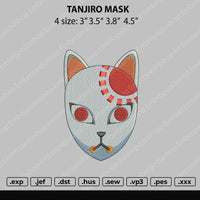 Tanjiro Mask Embroidery File 4 size