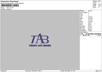 Tab V1 V2 Embroidery File 6 sizes