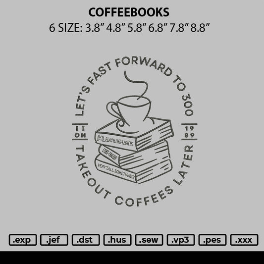 Coffeebooks Embroidery File 6 sizes