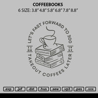 Coffeebooks Embroidery File 6 sizes