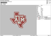 Map Tamtext Embroidery File 6 sizes
