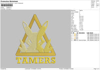 Tamers Embroidery File 6 sizes