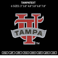Tampatext Embroidery File 6 sizes