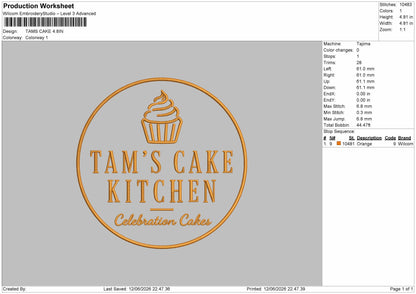 Tamstext Circle Embroidery Machine Design File 6 sizes