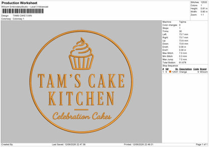 Tamstext Circle Embroidery Machine Design File 6 sizes