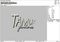 Tamuktext Embroidery File 6 sizes