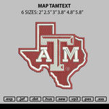 Map Tamtext Embroidery File 6 sizes