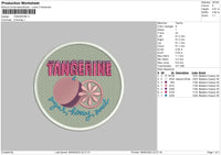 Tangerine Embroidery File 4 size