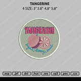 Tangerine Embroidery File 4 size