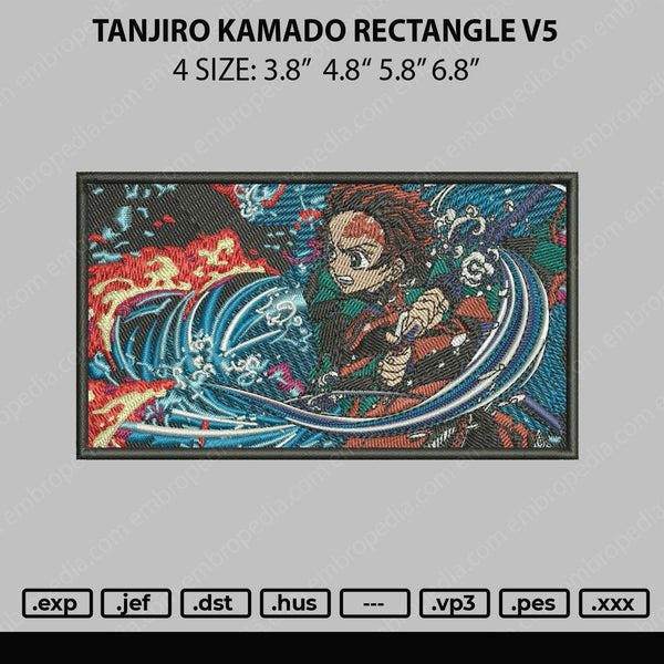 Tanjiro Kamado V5 Embroidery File 4 size