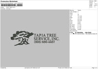 Tapia Tree Embroidery File 6 sizes