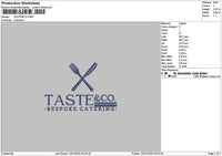 Tastetext 02 Embroidery File 6 sizes