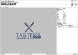 Tastetext 02 Embroidery File 6 sizes