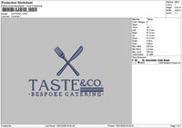 Tastetext 02 Embroidery File 6 sizes