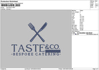 Tastetext 02 Embroidery File 6 sizes