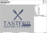 Tastetext 02 Embroidery File 6 sizes