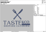 Tastetext 02 Embroidery File 6 sizes