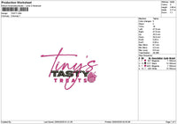 Tastytext Embroidery File 6 sizes