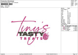 Tastytext Embroidery File 6 sizes