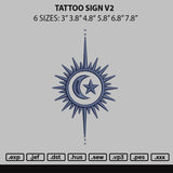 Tattoo Sign V2 Embroidery File 6 sizes