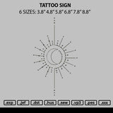 Tattoo Sign 01 Embroidery File 6 sizes