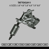 Tattoo2911 Embroidery File 6 sizes